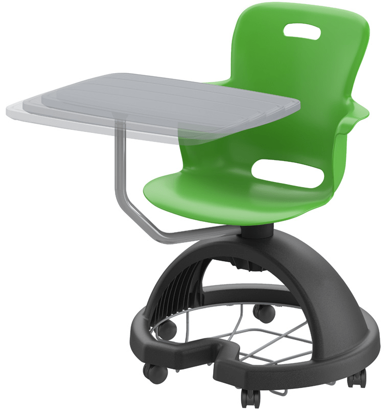 Haskell Education Ethos Series Mobile Chair with Work Surface & Storage Base 18"H (2ES1X1) - SchoolOutlet