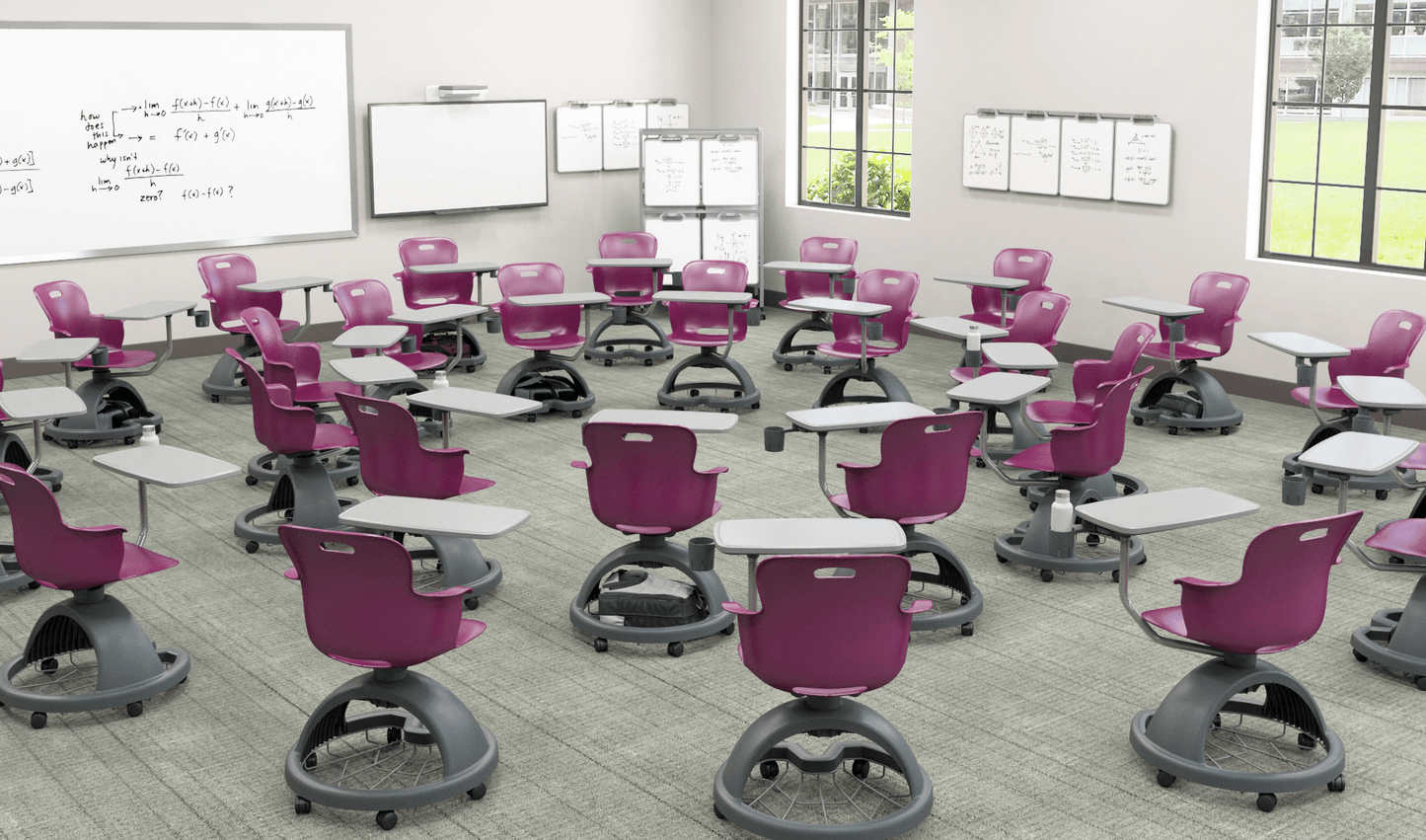 Haskell Education Ethos Series Mobile Chair with Work Surface & Storage Base 18"H (2ES1X1) - SchoolOutlet