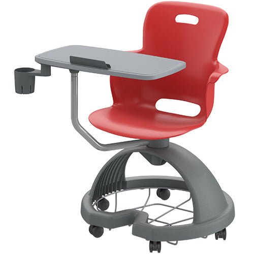Haskell Education Ethos Series Mobile Chair with Work Surface, Storage Base, Tablet and Cup Holder 18"H (2ES1X4) - SchoolOutlet