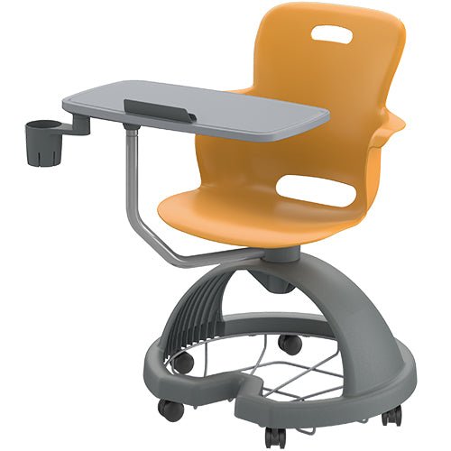 Haskell Education Ethos Series Mobile Chair with Work Surface, Storage Base, Tablet and Cup Holder 18"H (2ES1X4) - SchoolOutlet