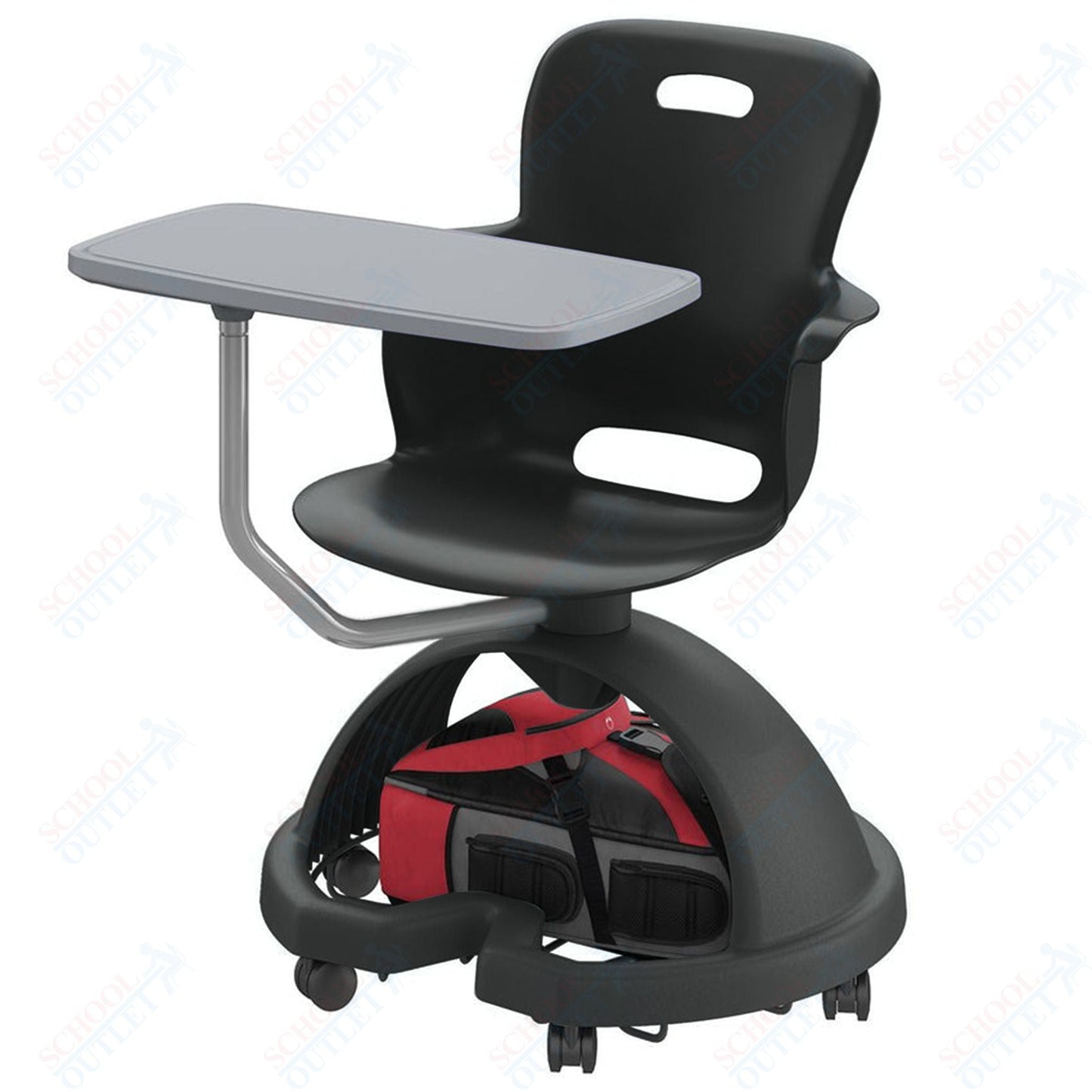 Haskell Education Ethos Series Mobile Chair with Work Surface & Storage Base 18"H (2ES1X1) - SchoolOutlet