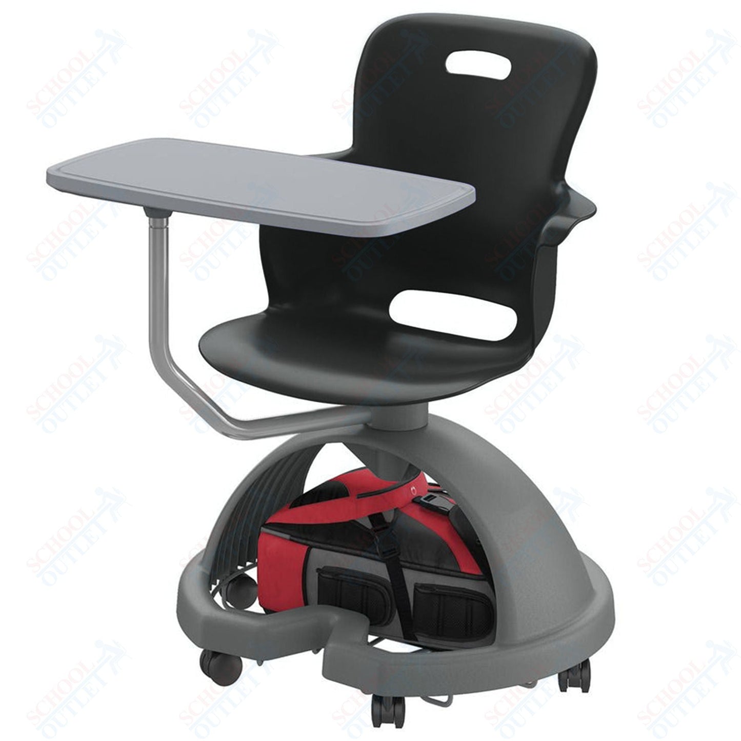 Haskell Education Ethos Series Mobile Chair with Work Surface & Storage Base 18"H (2ES1X1) - SchoolOutlet
