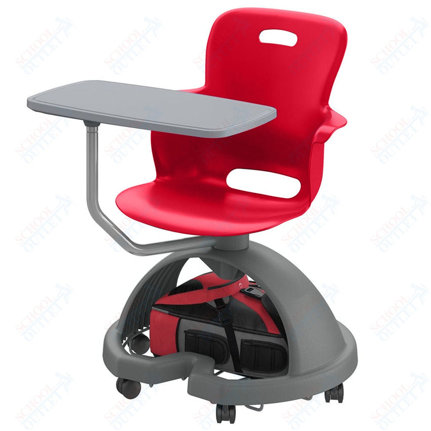 Haskell Education Ethos Series Mobile Chair with Work Surface & Storage Base 18"H (2ES1X1) - SchoolOutlet