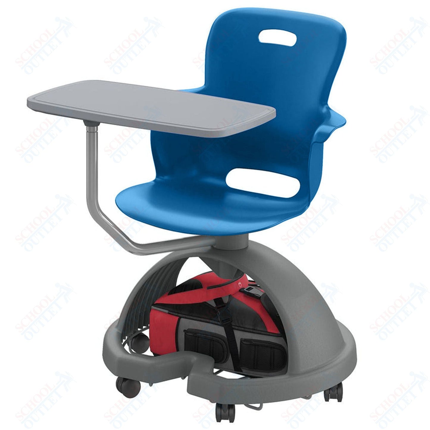 Haskell Education Ethos Series Mobile Chair with Work Surface & Storage Base 18"H (2ES1X1) - SchoolOutlet