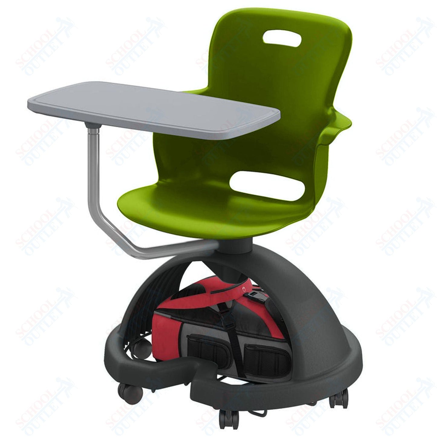 Haskell Education Ethos Series Mobile Chair with Work Surface & Storage Base 18"H (2ES1X1) - SchoolOutlet