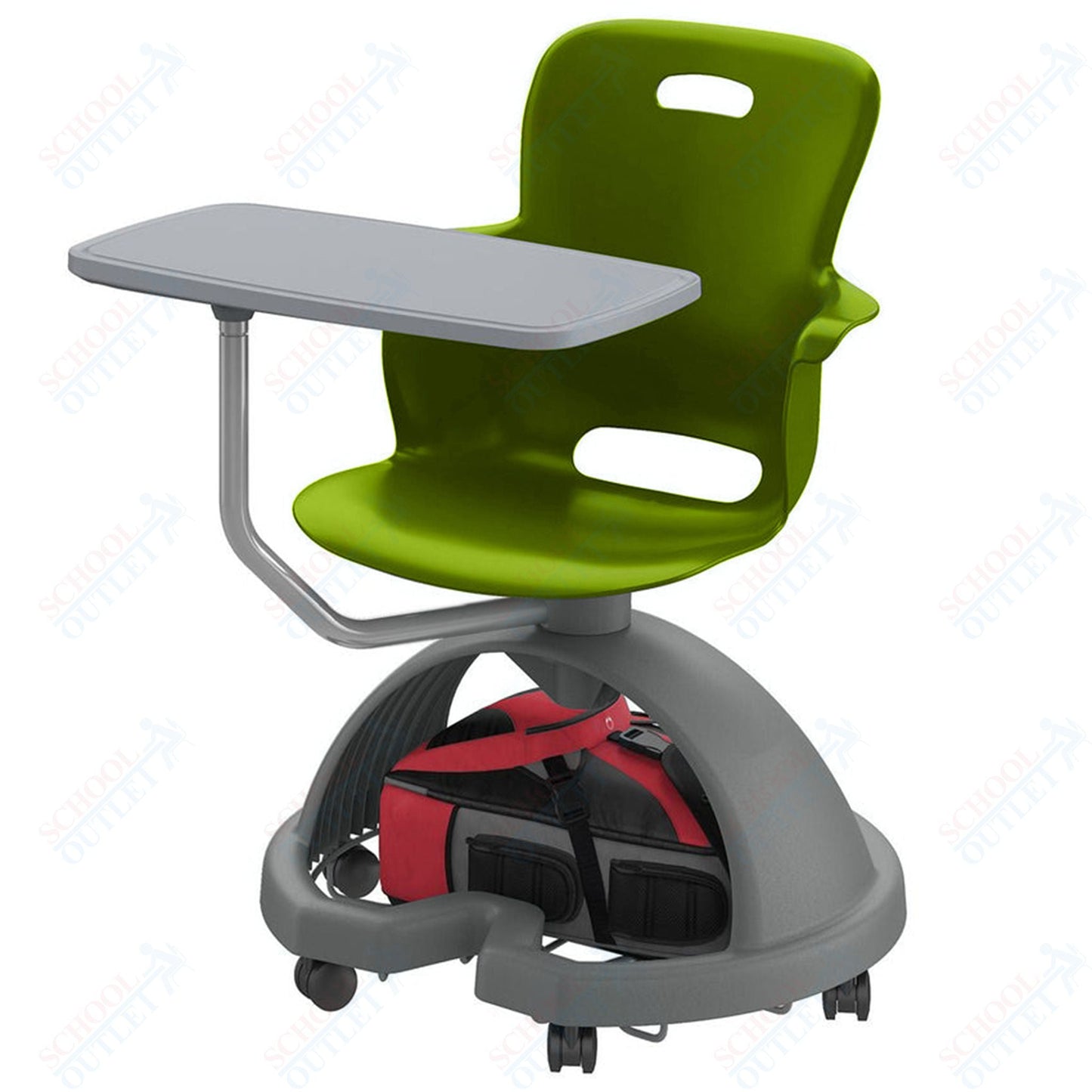 Haskell Education Ethos Series Mobile Chair with Work Surface & Storage Base 18"H (2ES1X1) - SchoolOutlet