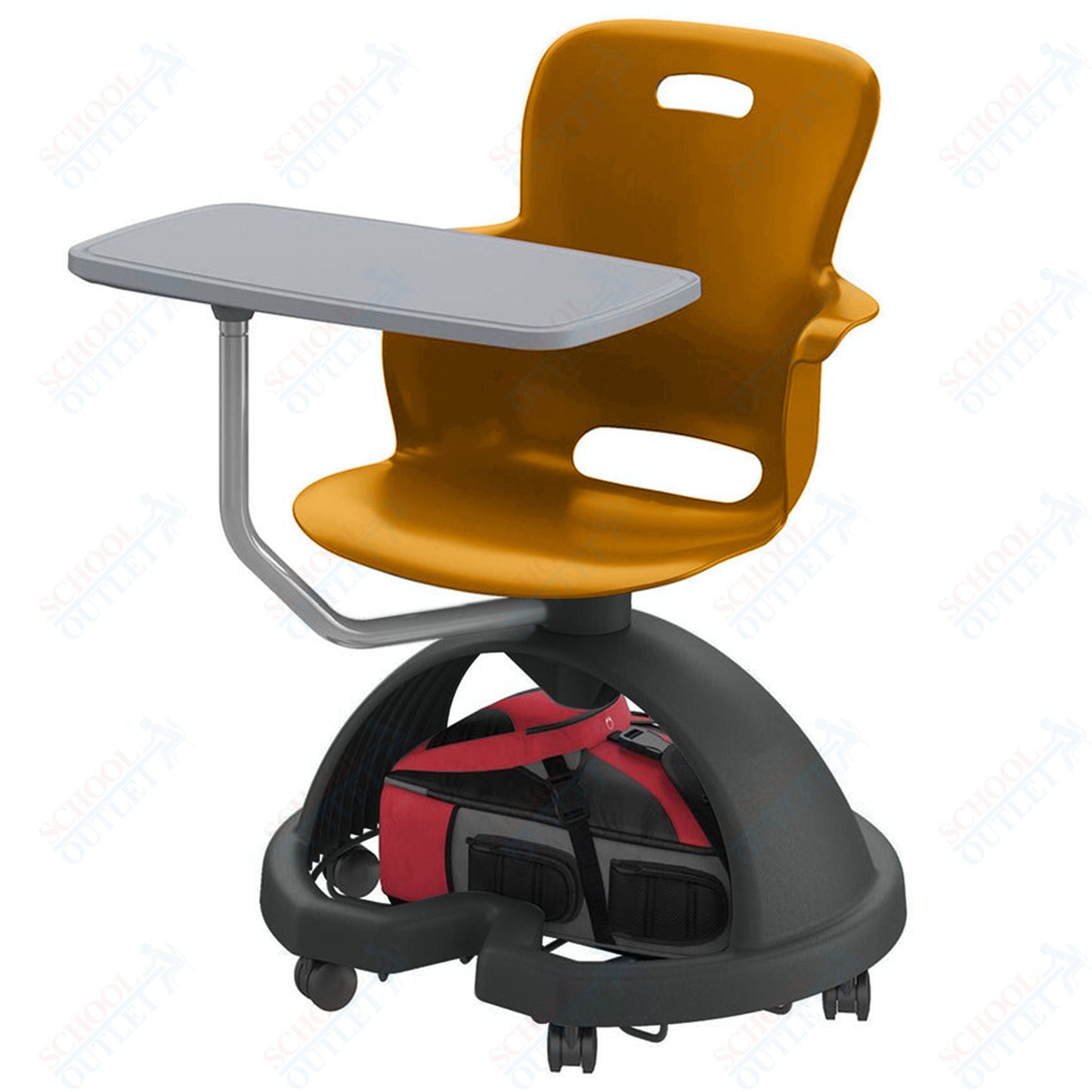 Haskell Education Ethos Series Mobile Chair with Work Surface & Storage Base 18"H (2ES1X1) - SchoolOutlet