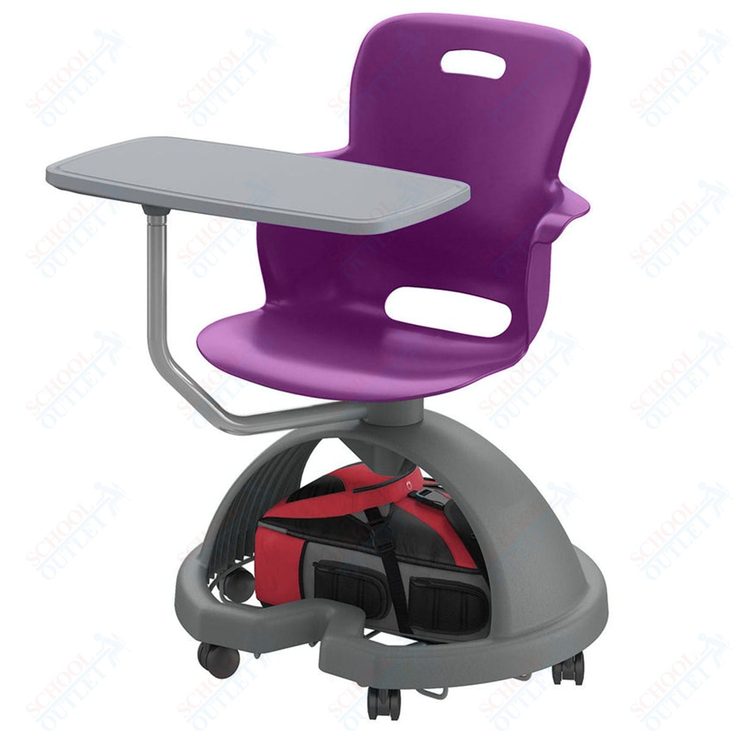 Haskell Education Ethos Series Mobile Chair with Work Surface & Storage Base 18"H (2ES1X1) - SchoolOutlet