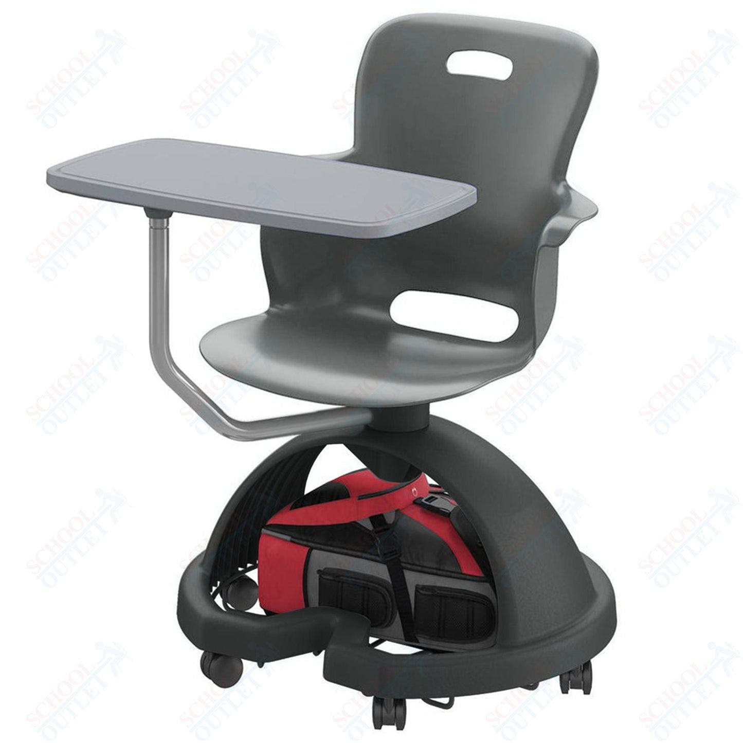 Haskell Education Ethos Series Mobile Chair with Work Surface & Storage Base 18"H (2ES1X1) - SchoolOutlet
