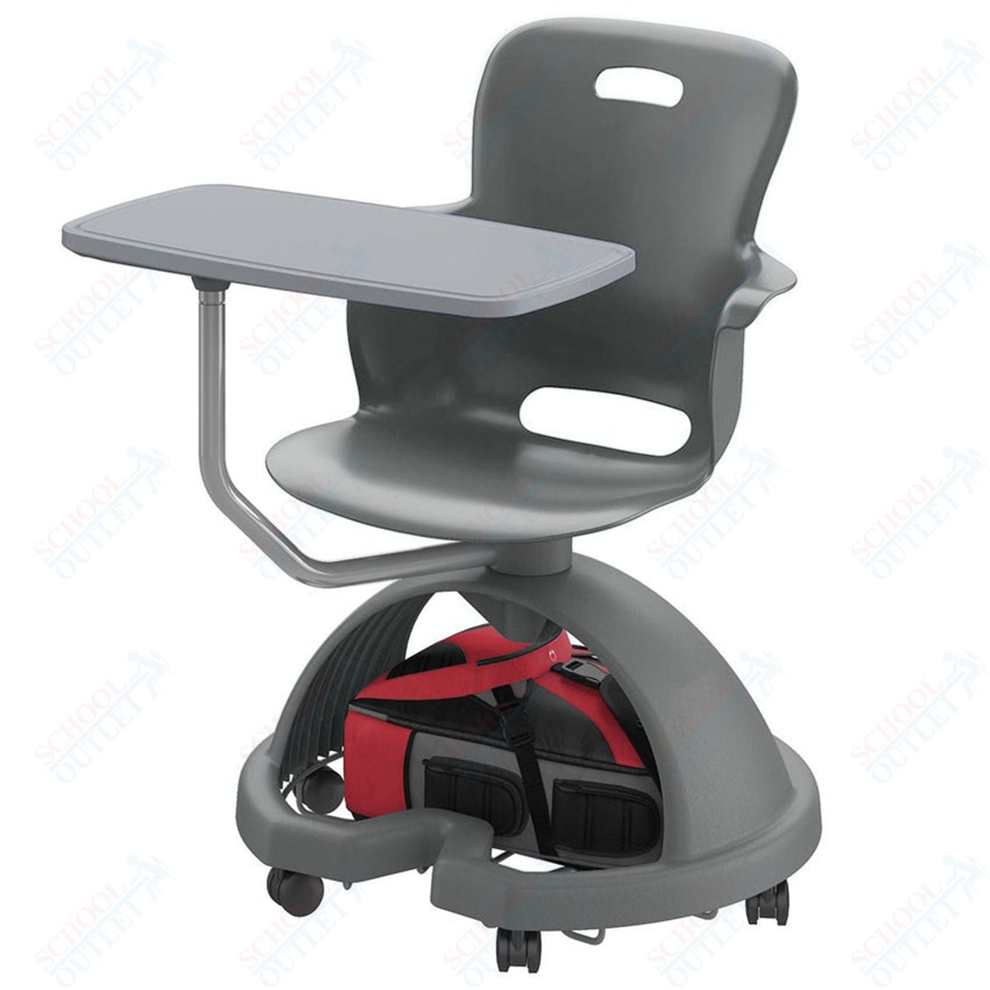 Haskell Education Ethos Series Mobile Chair with Work Surface & Storage Base 18"H (2ES1X1) - SchoolOutlet