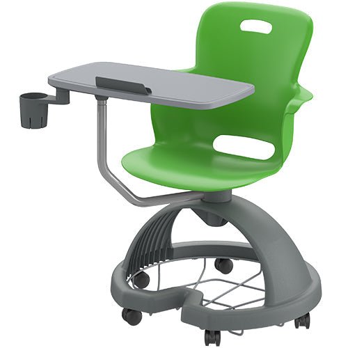 Haskell Education Ethos Series Mobile Chair with Work Surface, Storage Base, Tablet and Cup Holder 18"H (2ES1X4) - SchoolOutlet