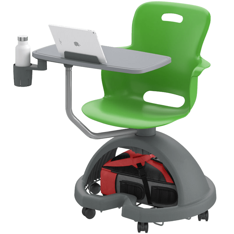 Haskell Education Ethos Series Mobile Chair with Work Surface, Storage Base, Tablet and Cup Holder 18"H (2ES1X4) - SchoolOutlet