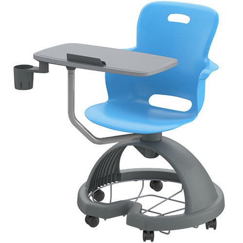 Haskell Education Ethos Series Mobile Chair with Work Surface, Storage Base, Tablet and Cup Holder 18"H (2ES1X4) - SchoolOutlet