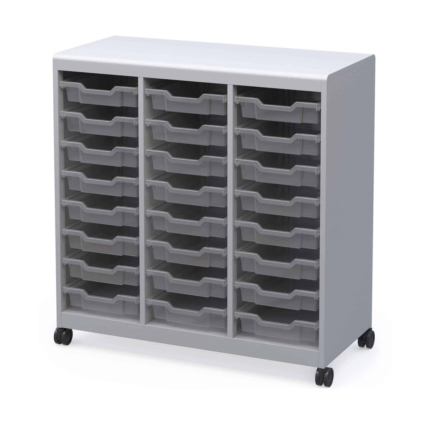 Haskell Education Voyage Series Mobile Storage Cabinet with 24 Bins & Whiteboard Backing - 41"W x 19"D x 42.5"H (MBSA8.4142.P2) - SchoolOutlet