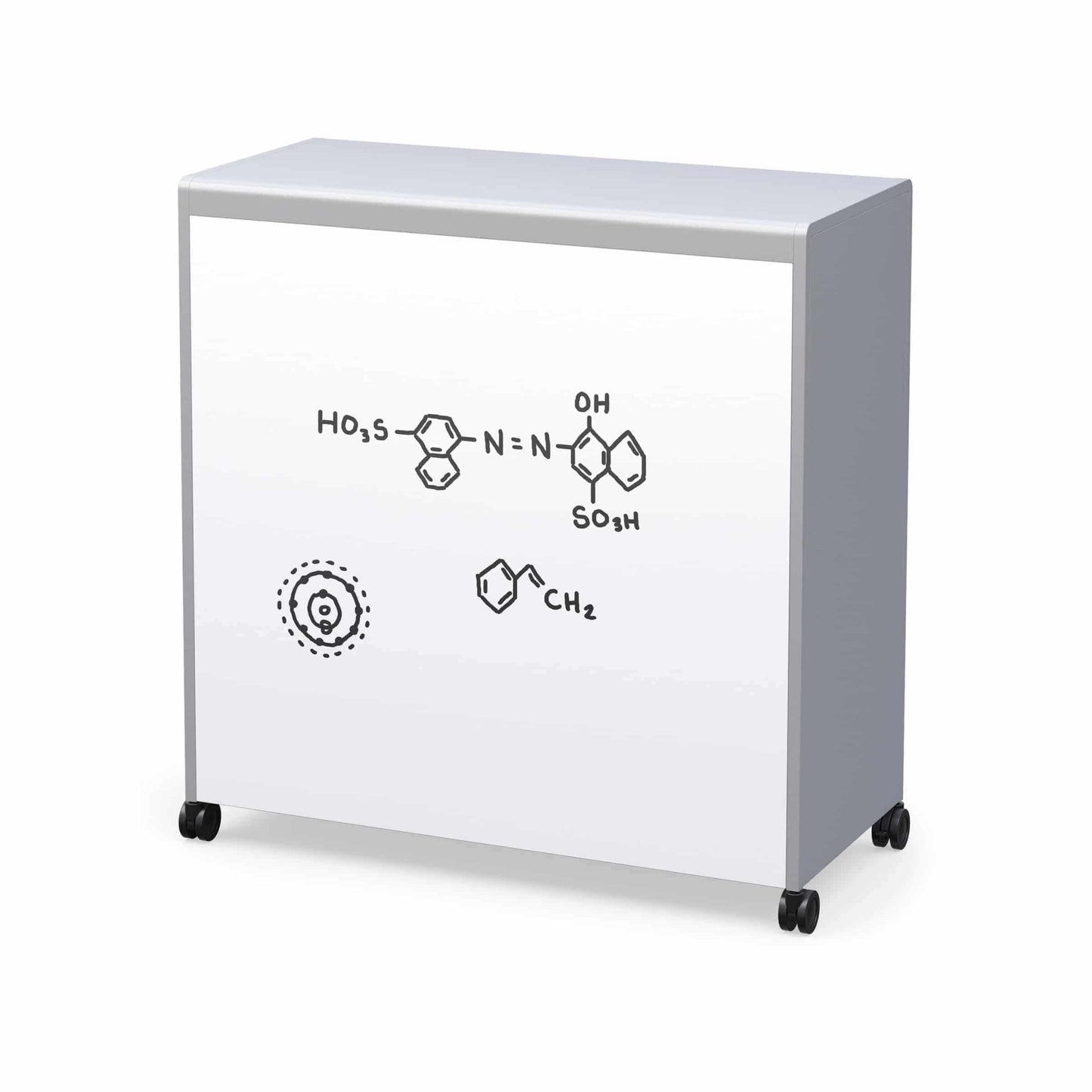 Haskell Education Voyage Series Mobile Storage Cabinet with 24 Bins & Whiteboard Backing - 41"W x 19"D x 42.5"H (MBSA8.4142.P2) - SchoolOutlet