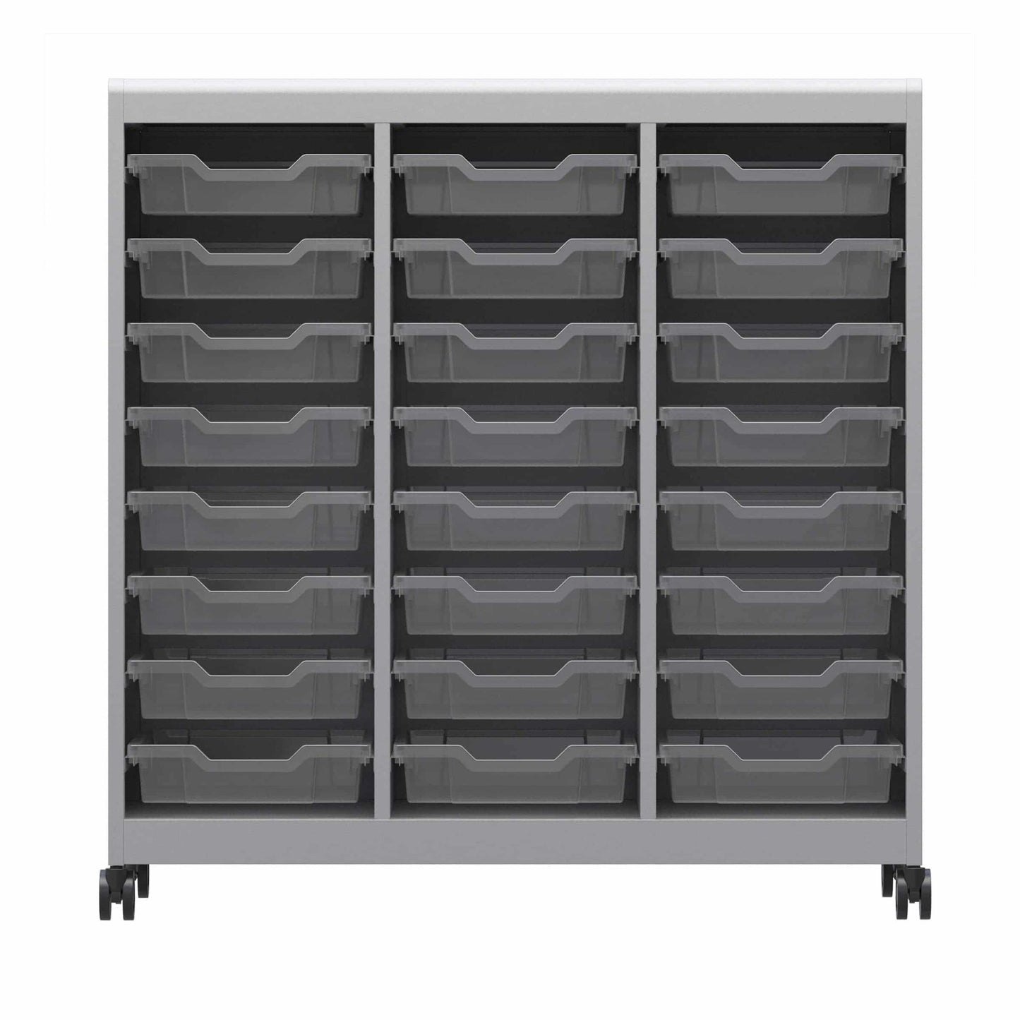 Haskell Education Voyage Series Mobile Storage Cabinet with 24 Bins & Whiteboard Backing - 41"W x 19"D x 42.5"H (MBSA8.4142.P2) - SchoolOutlet