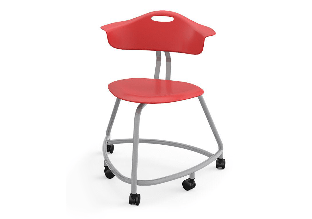 Haskell Education 360 Series Platinum frame School Chair with Back 18"H (TS1X0.18PL) - SchoolOutlet