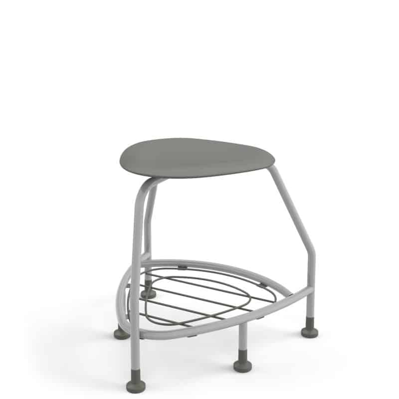 Haskell Education 360 Series Platinum frame School Chair without Back with Bookbag Rack 18"H (TS2G1X.18PL) - SchoolOutlet