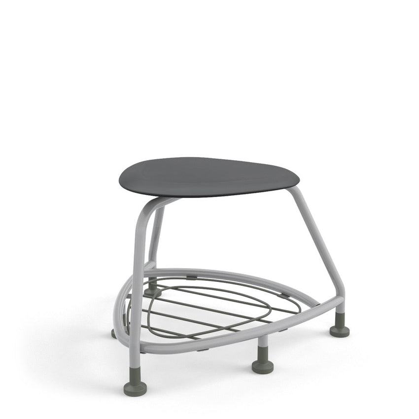 Haskell Education 360 Series Platinum frame School Chair without Back with Bookbag Rack 18"H (TS2G1X.18PL) - SchoolOutlet