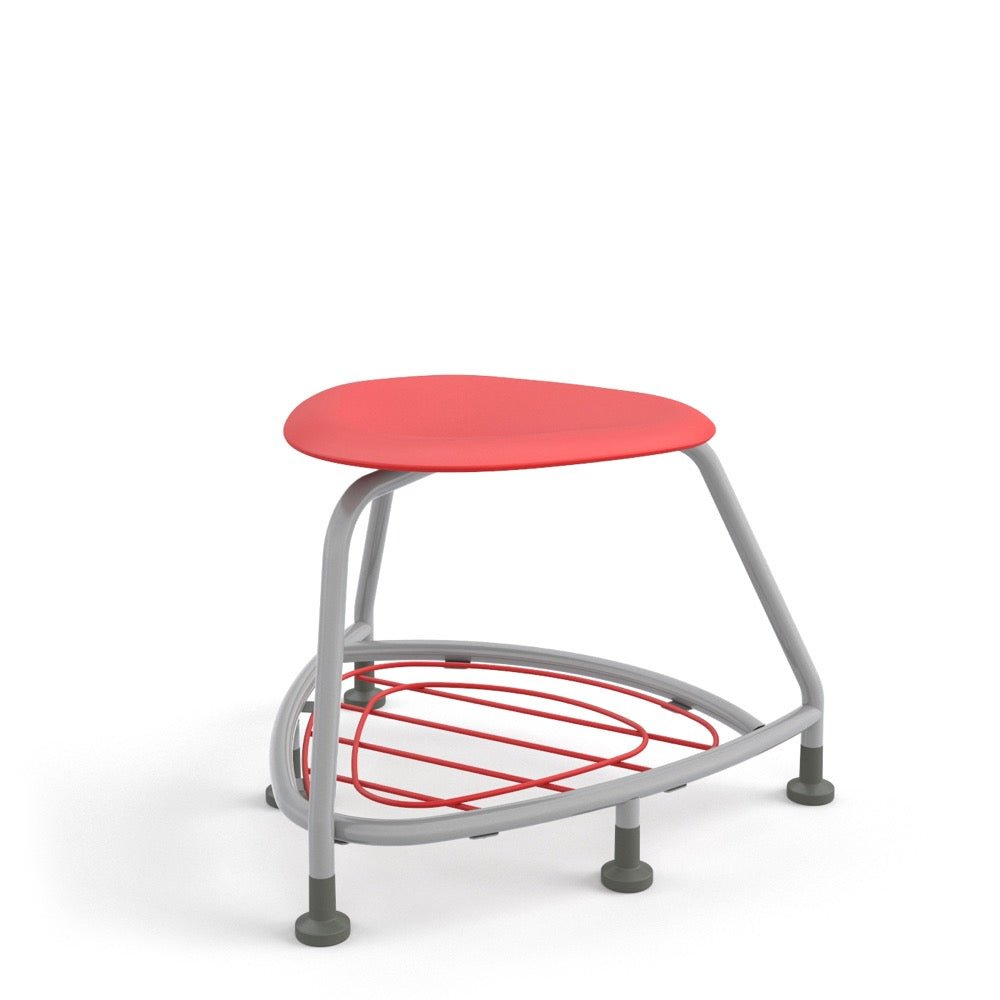 Haskell Education 360 Series Platinum frame School Chair without Back with Bookbag Rack 18"H (TS2G1X.18PL) - SchoolOutlet