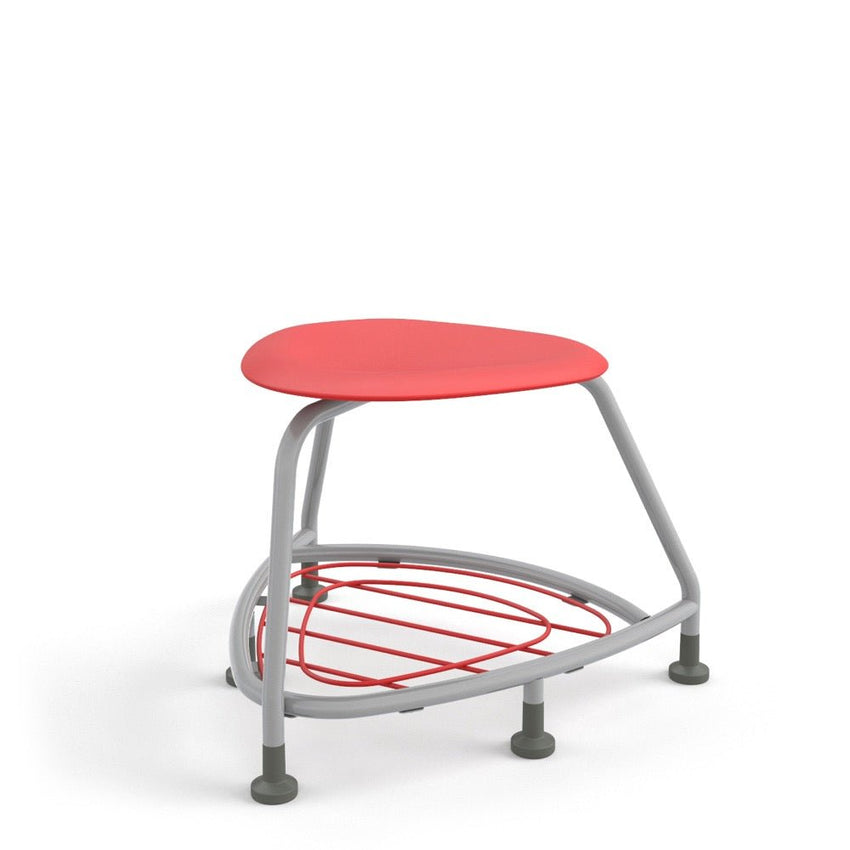 Haskell Education 360 Series Platinum frame School Chair without Back with Bookbag Rack 18"H (TS2G1X.18PL) - SchoolOutlet