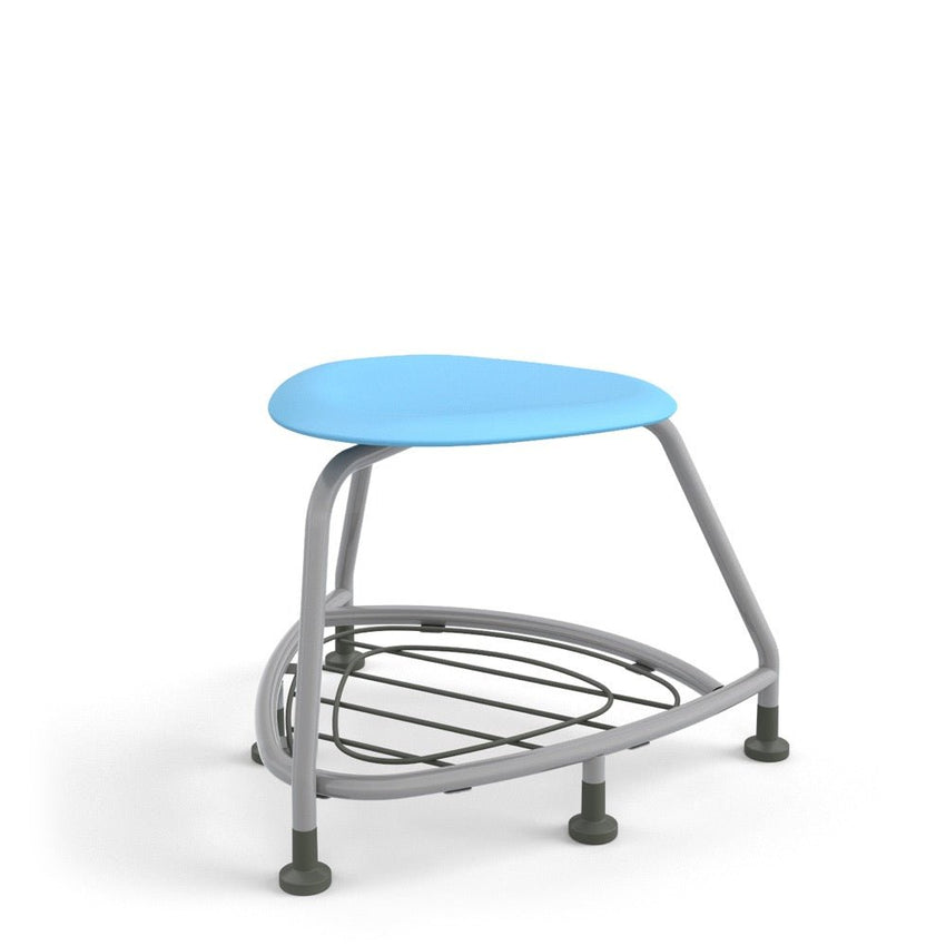 Haskell Education 360 Series Platinum frame School Chair without Back with Bookbag Rack 18"H (TS2G1X.18PL) - SchoolOutlet