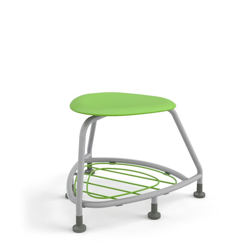 Haskell Education 360 Series Platinum frame School Chair without Back with Bookbag Rack 18"H (TS2G1X.18PL) - SchoolOutlet