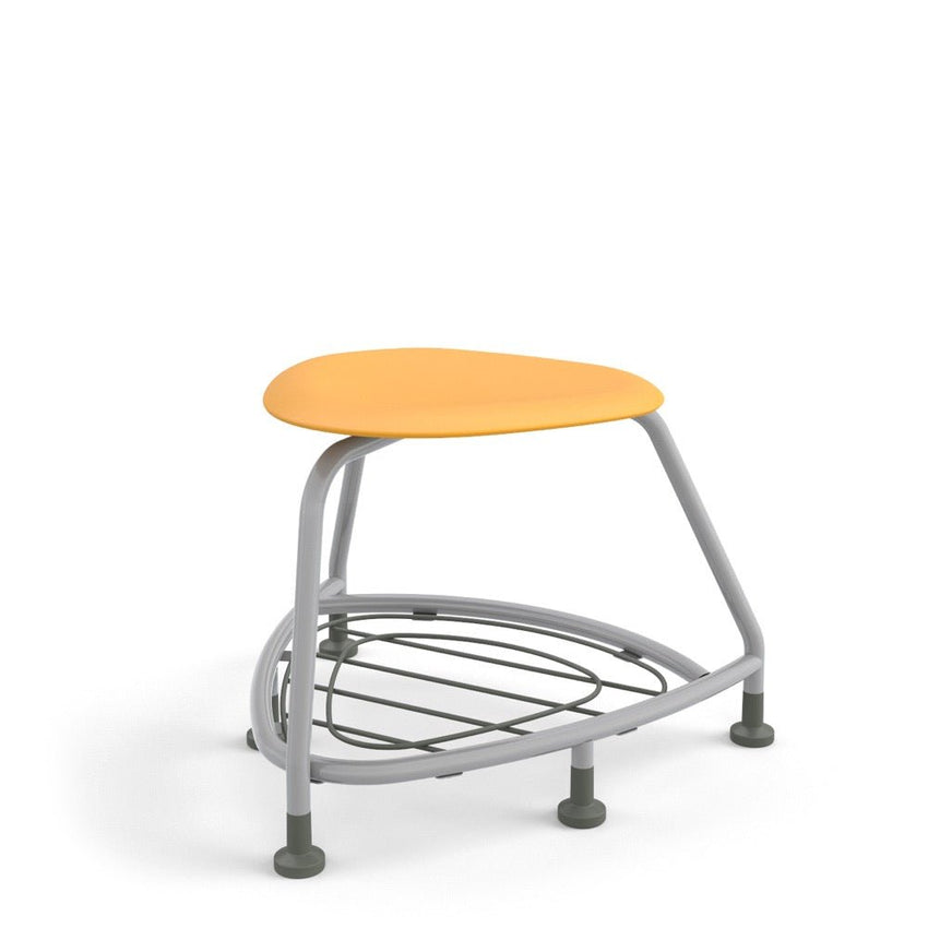 Haskell Education 360 Series Platinum frame School Chair without Back with Bookbag Rack 18"H (TS2G1X.18PL) - SchoolOutlet