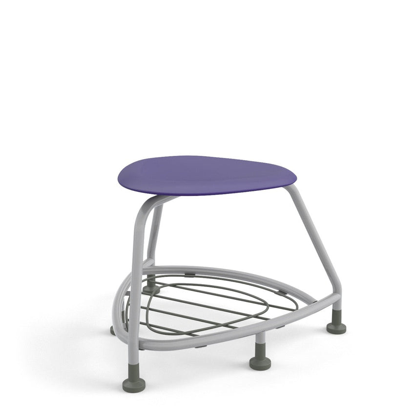 Haskell Education 360 Series Platinum frame School Chair without Back with Bookbag Rack 18"H (TS2G1X.18PL) - SchoolOutlet