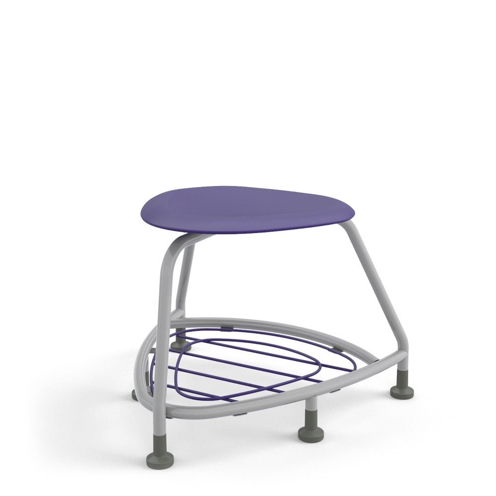 Haskell Education 360 Series Platinum frame School Chair without Back with Bookbag Rack 18"H (TS2G1X.18PL) - SchoolOutlet