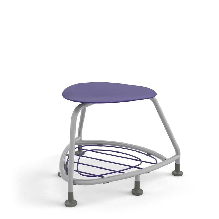 Haskell Education 360 Series Platinum frame School Chair without Back with Bookbag Rack 18"H (TS2G1X.18PL) - SchoolOutlet