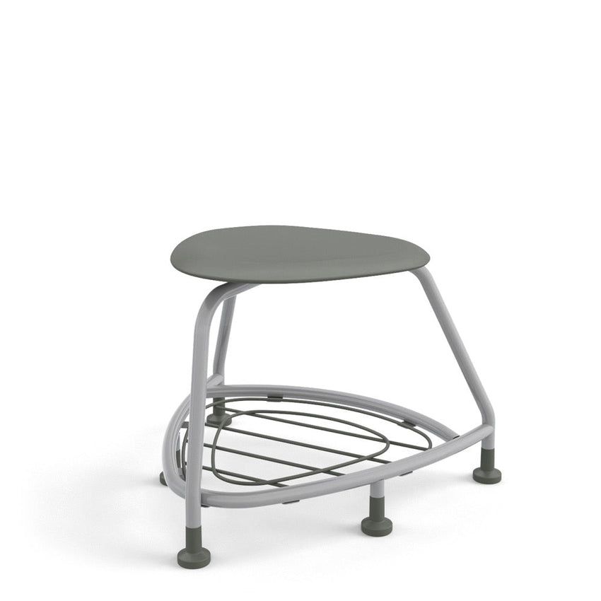 Haskell Education 360 Series Platinum frame School Chair without Back with Bookbag Rack 18"H (TS2G1X.18PL) - SchoolOutlet