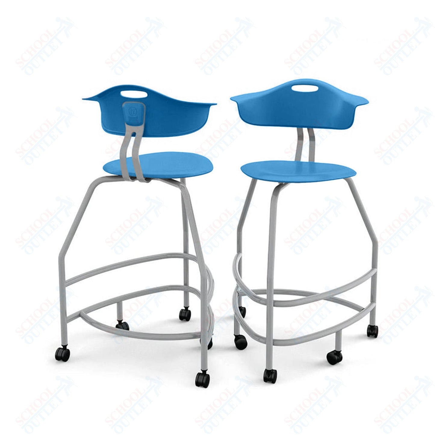 Haskell Education 360 Platinum frame Chair with Back 30"H (TS4X0.30PL) - SchoolOutlet