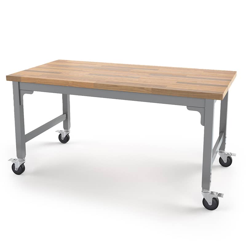 Haskell Education Voyager 30" - 40" Height Adjustable Makerspace Table with Locking Casters - 60"W x 36"D (VY1.3660.P2) - SchoolOutlet