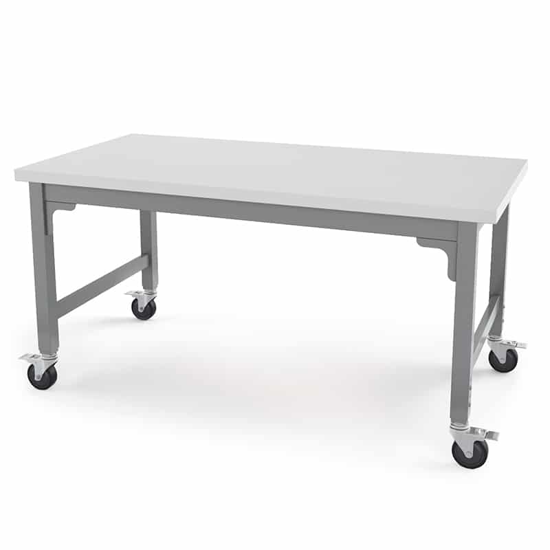 Haskell Education Voyager 30" - 40" Height Adjustable Makerspace Table with Locking Casters - 60"W x 36"D (VY1.3660.P2) - SchoolOutlet
