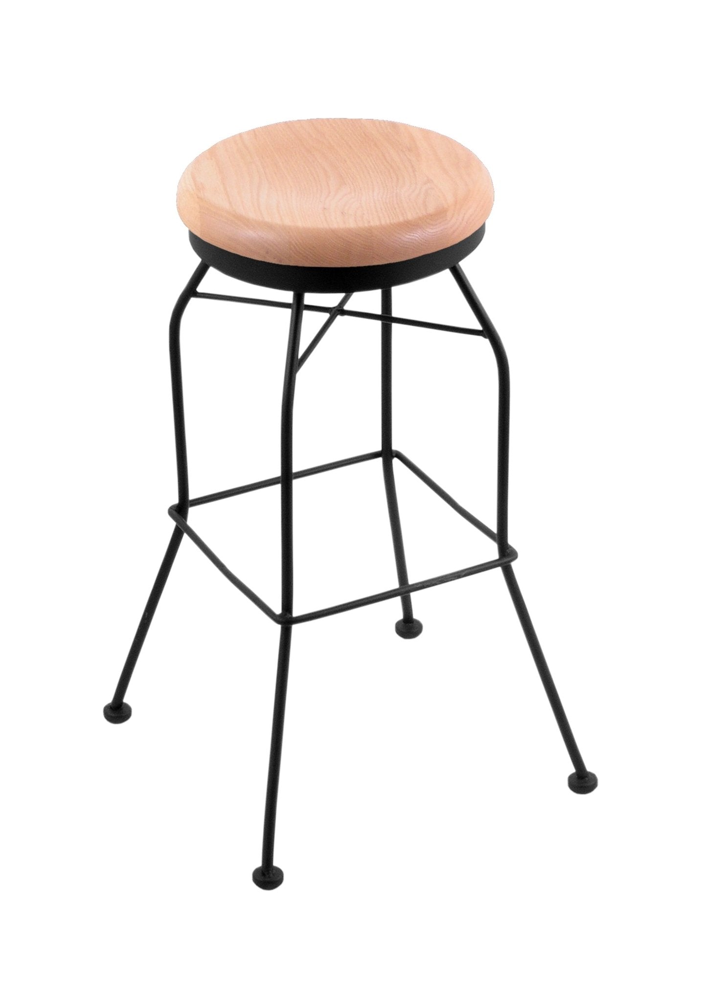 Holland Bar Stool 3020 30" Swivel Bar Stool with Black Wrinkle Finish (HBS - 3020 - Wood) - SchoolOutlet
