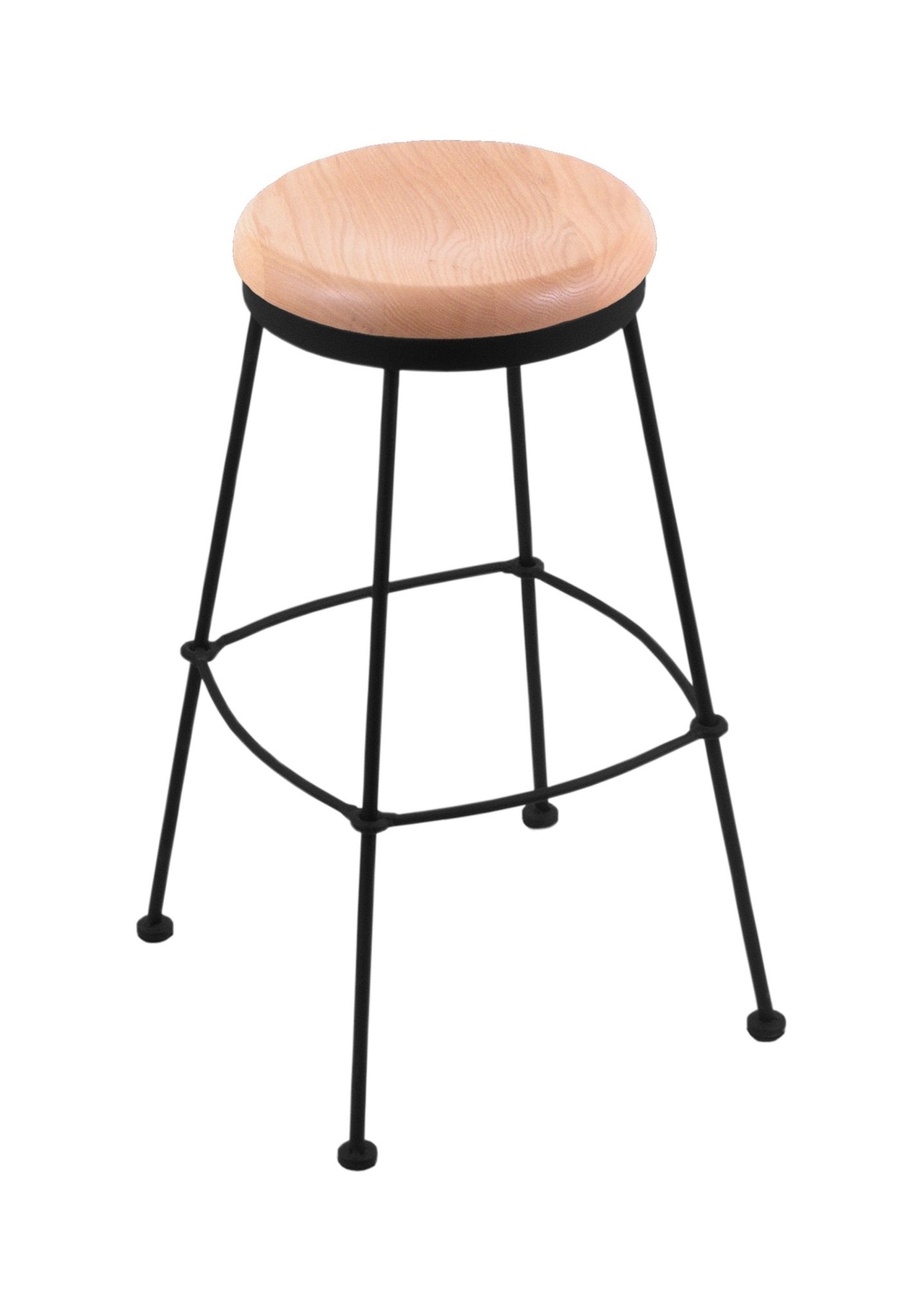 Holland Bar Stool 3030 25" Stationary Counter Stool with Black Wrinkle Finish (HBS - 3030 - Wood) - SchoolOutlet