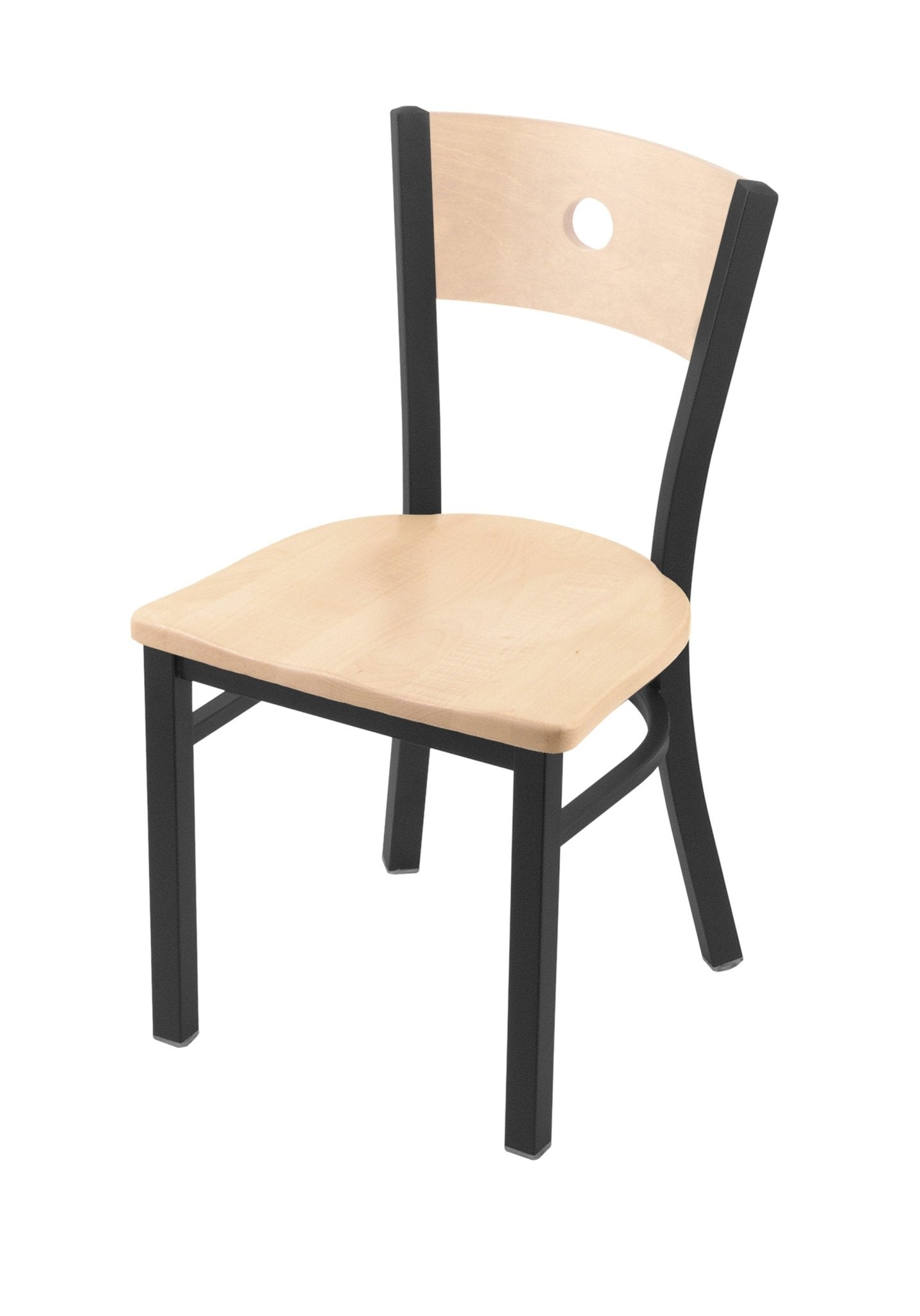 Holland Bar Stool 630 Voltaire Chair Wooden Seat 18"H (HBS - 620 - CC - WD - 18H) - SchoolOutlet