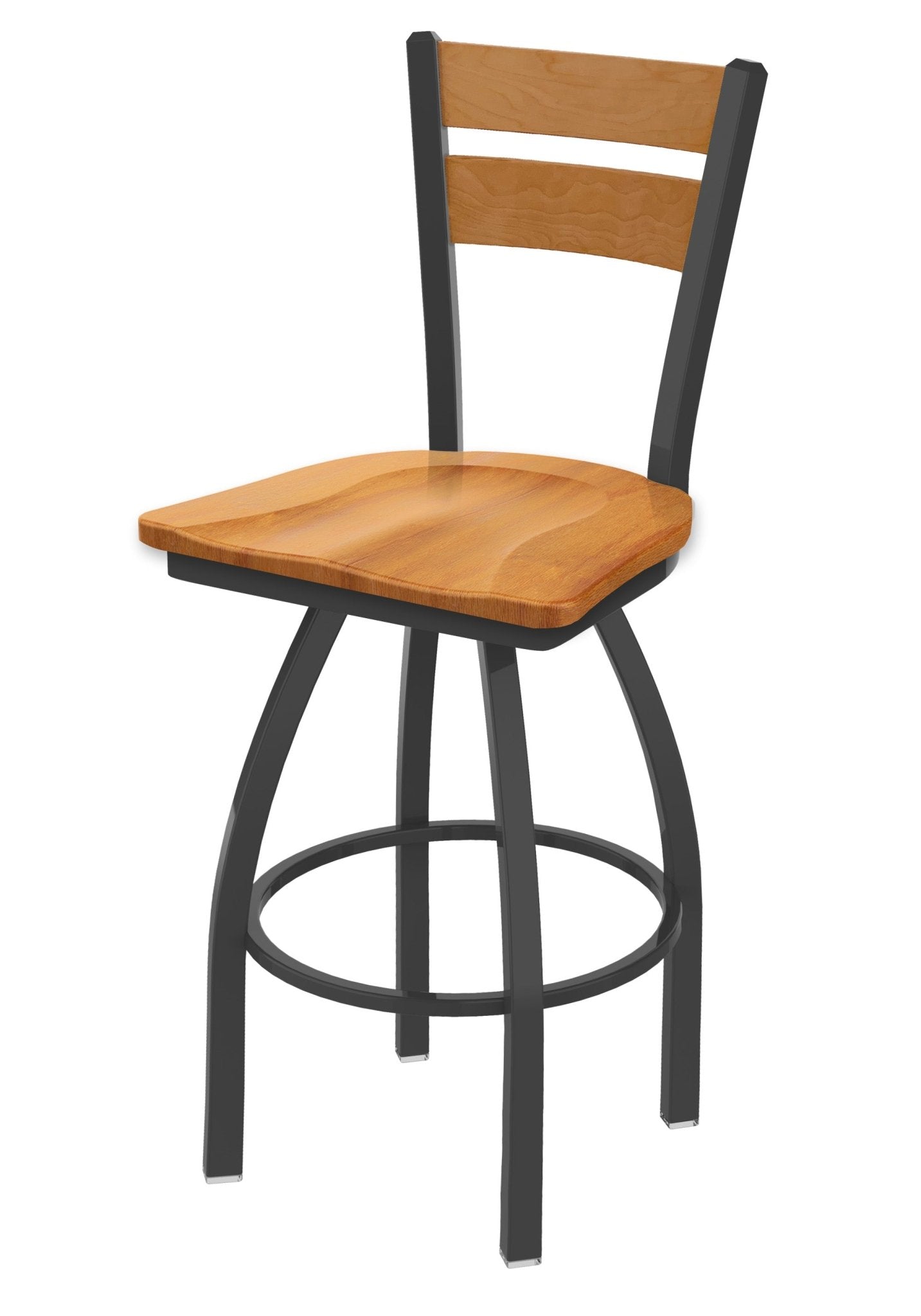 Holland Bar Stool 832 Thor Swivel Counter Stool Wooden Seat 25"H (HBS - 832 - CS - WD - 25H) - SchoolOutlet