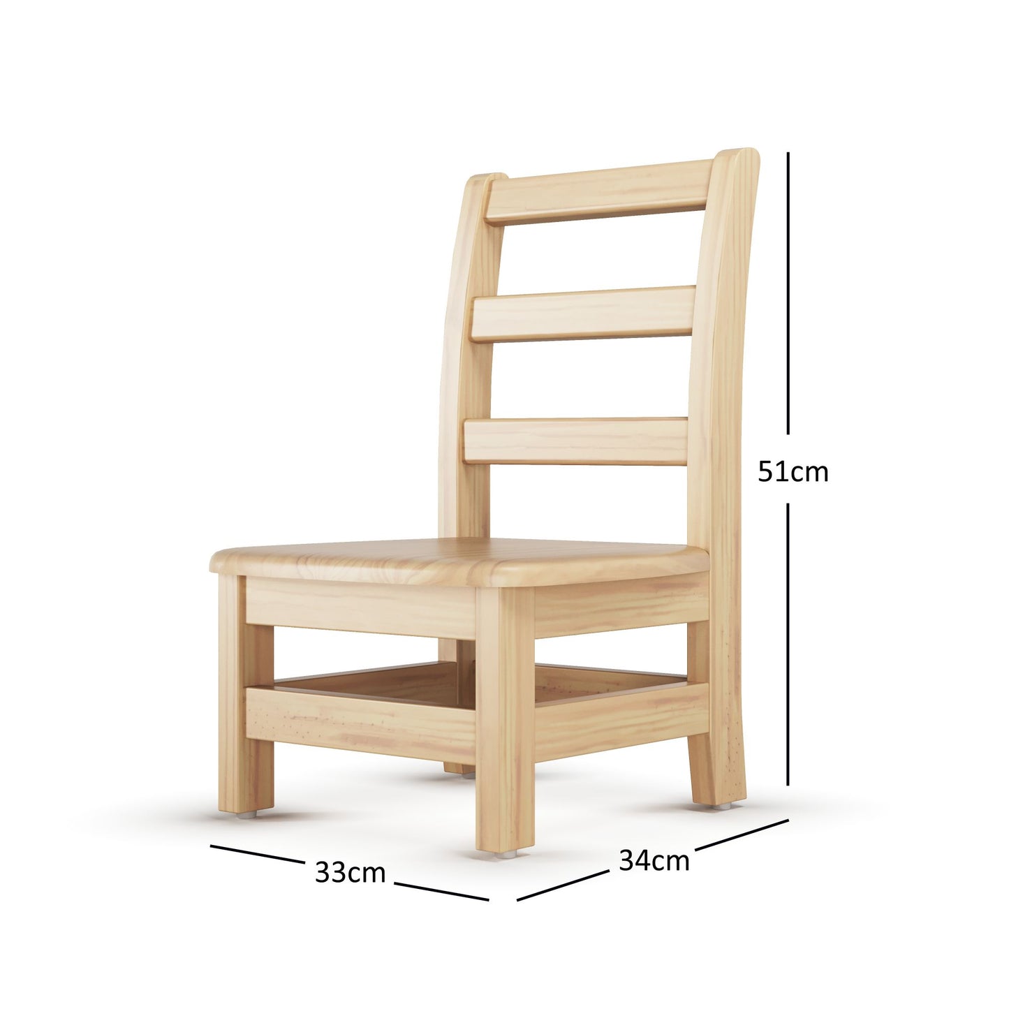 Foundations - Little Innovator Hardwood Ladder Back Chairs, 8" Seat Height - Pack of 2 (FOU-5128047)