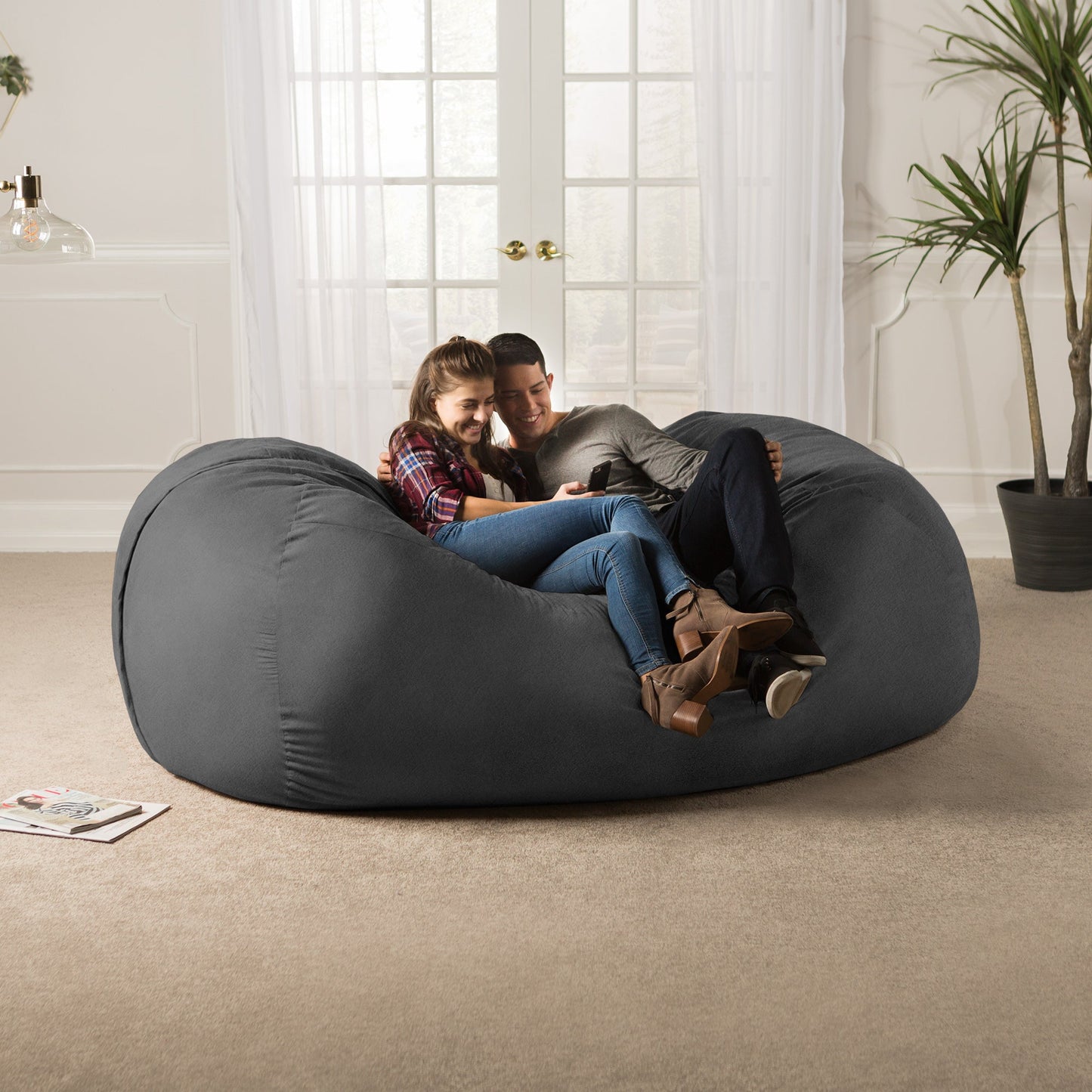 Jaxx 7 Foot Giant Bean Bag Sofa (10817) - SchoolOutlet