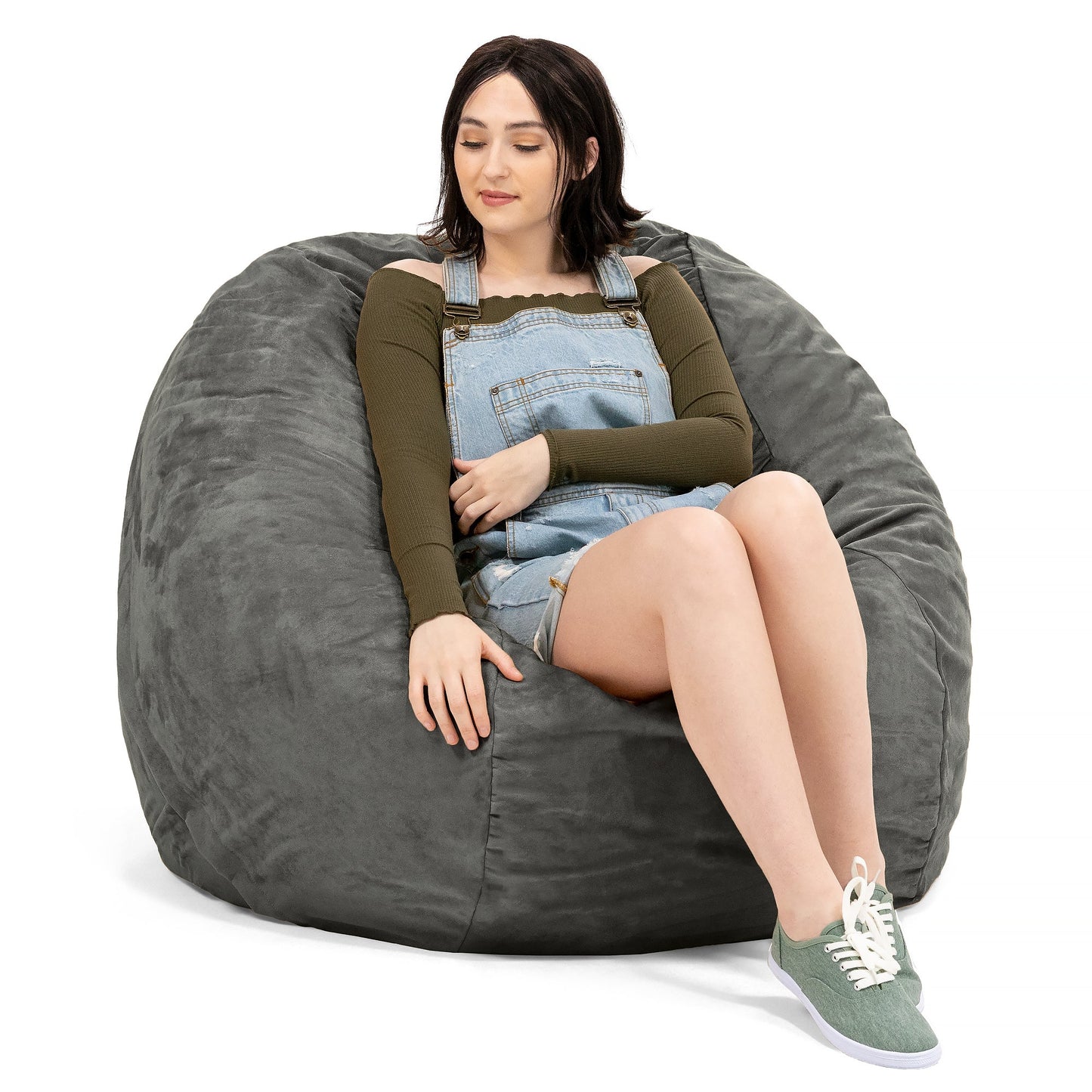 Jaxx Saxx 4 Foot Round Bean Bag w/ Removable Cover (10841) - SchoolOutlet