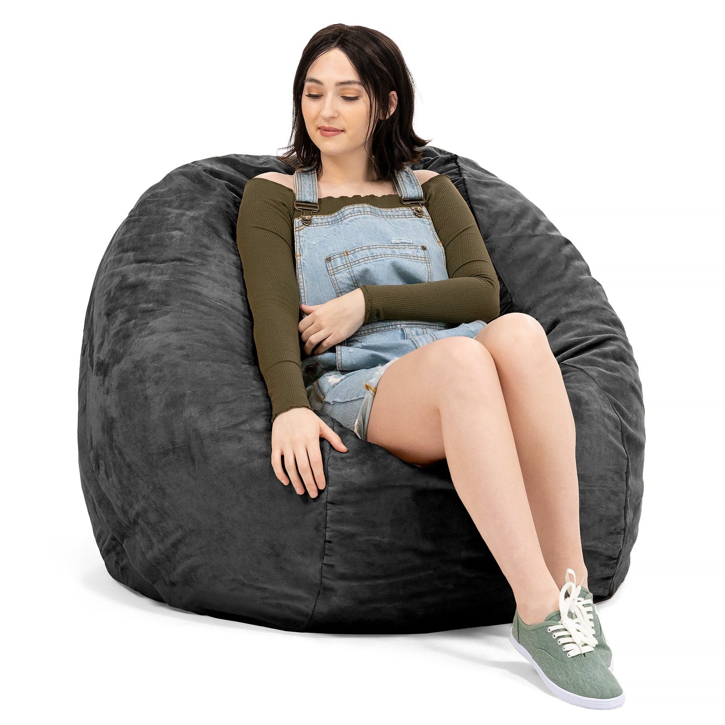Jaxx Saxx 4 Foot Round Bean Bag w/ Removable Cover (10841) - SchoolOutlet