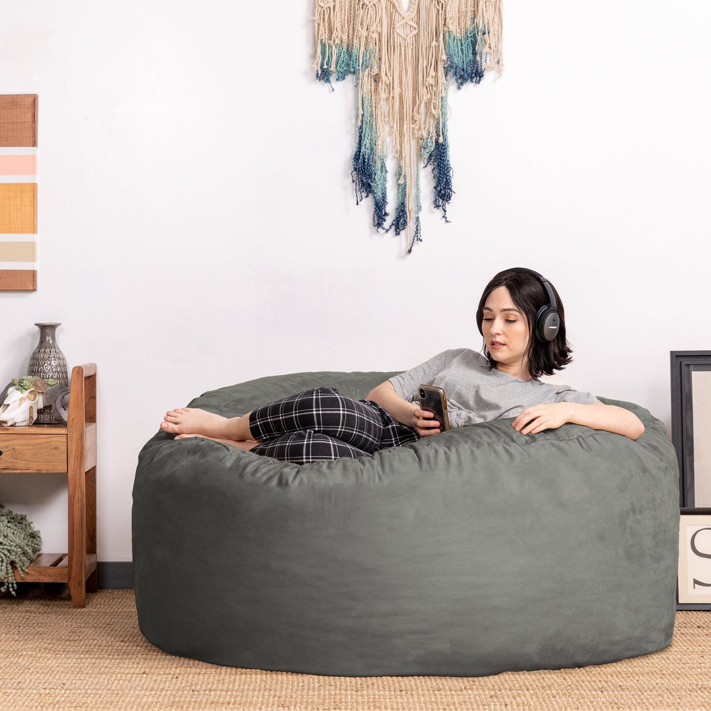 Jaxx Saxx 5 Foot Large Bean Bag w/ Removable Cover (10846) - SchoolOutlet