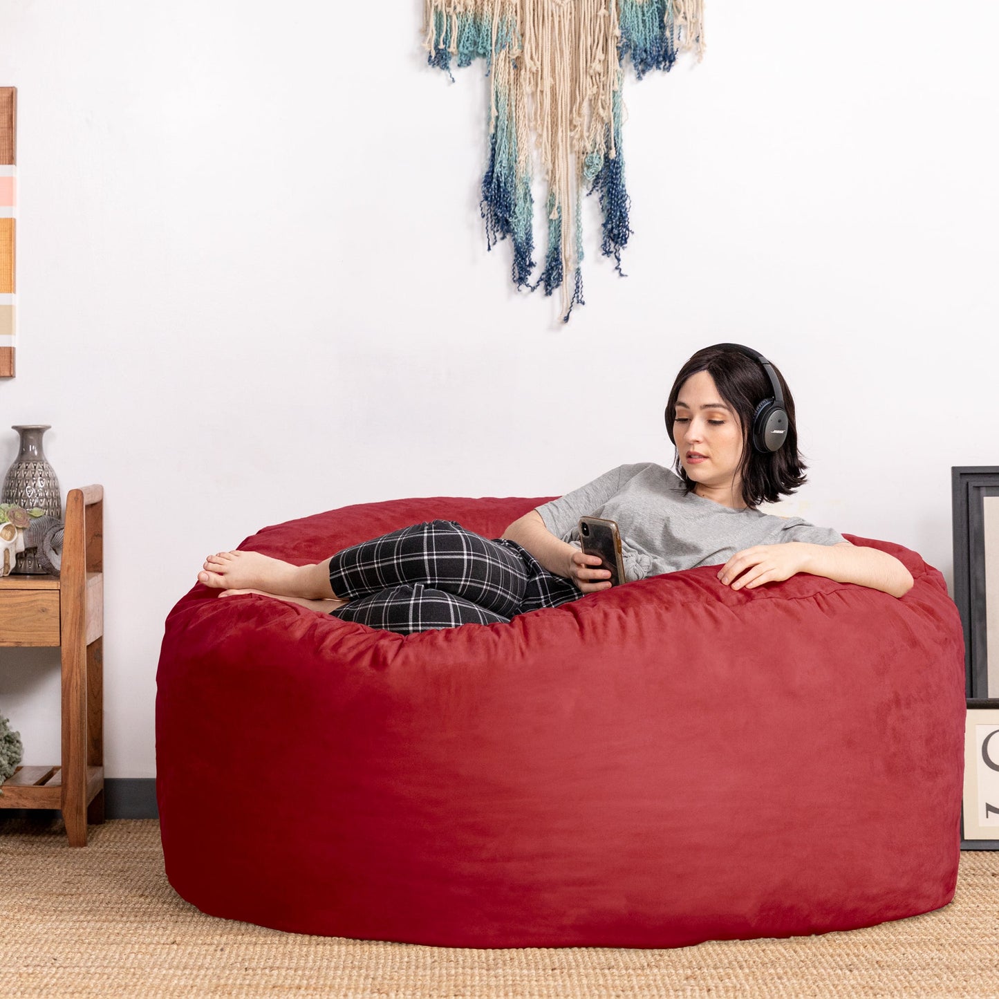 Jaxx Saxx 5 Foot Large Bean Bag w/ Removable Cover (10846) - SchoolOutlet