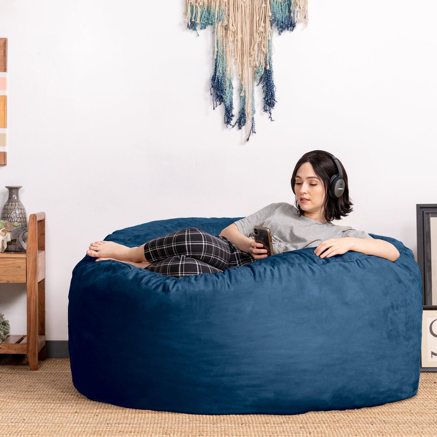 Jaxx Saxx 5 Foot Large Bean Bag w/ Removable Cover (10846) - SchoolOutlet