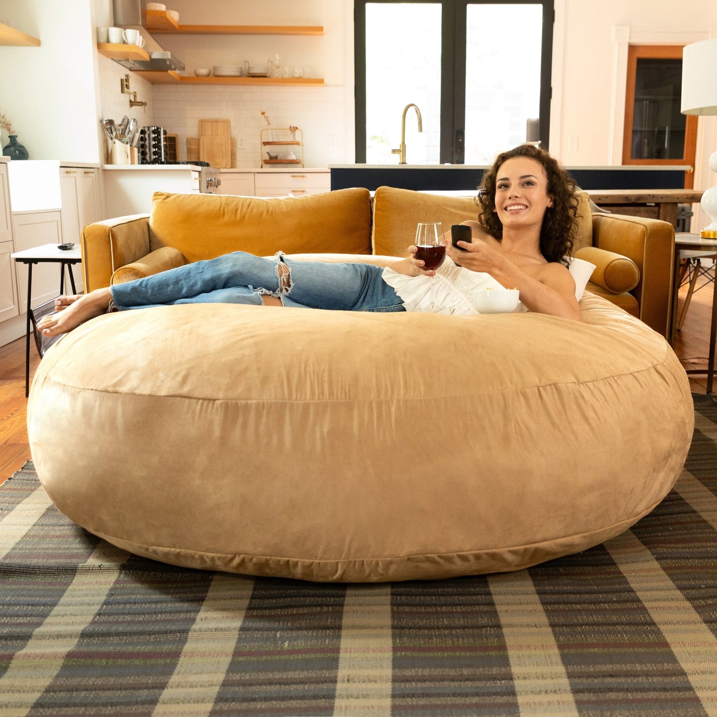 Jaxx 6 ft Cocoon - Large Bean Bag Chair for Adults (10887) - SchoolOutlet