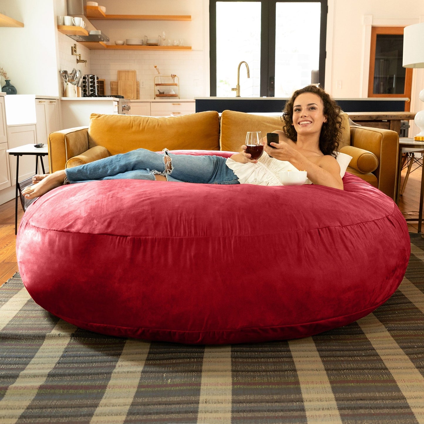 Jaxx 6 ft Cocoon - Large Bean Bag Chair for Adults (10887) - SchoolOutlet