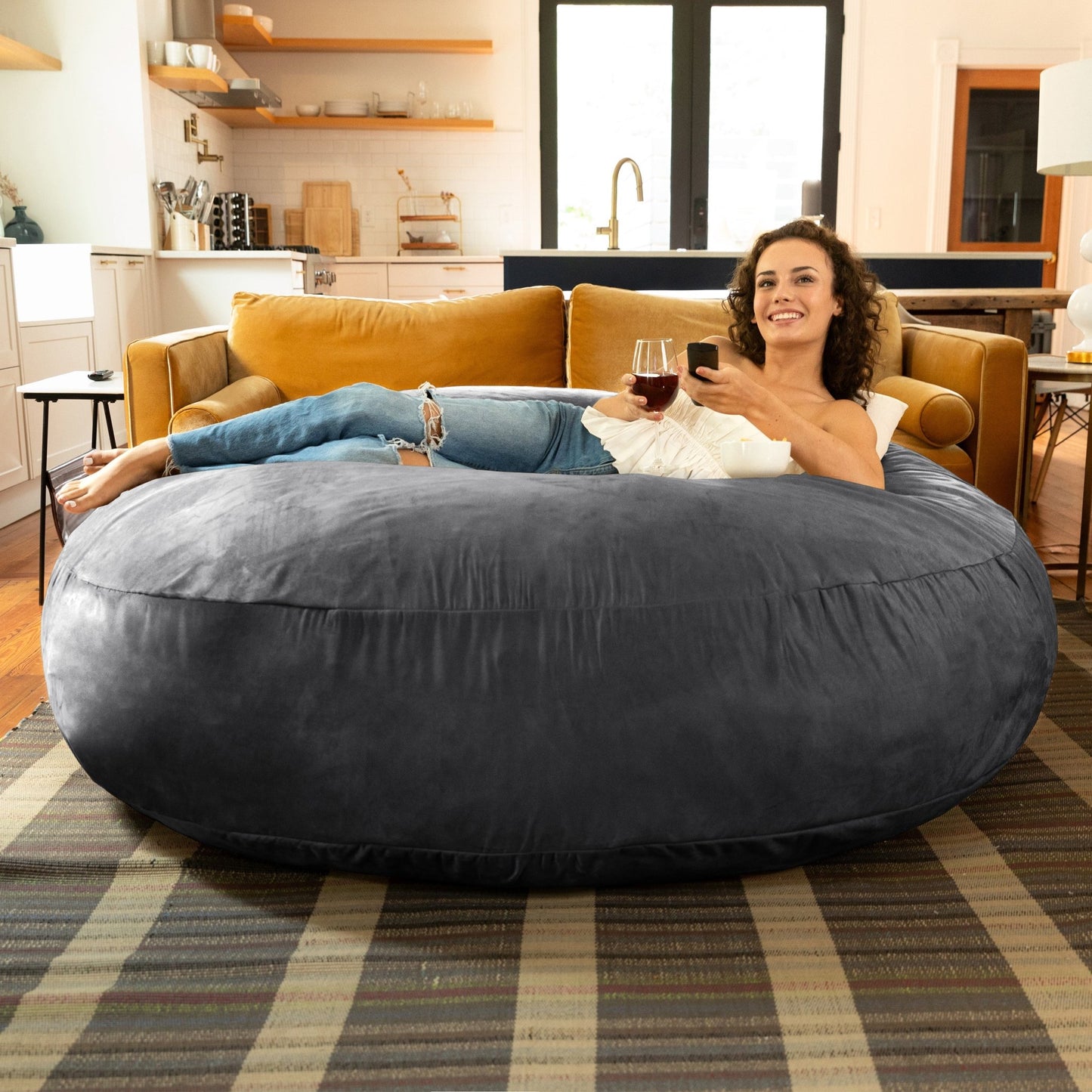 Jaxx 6 ft Cocoon - Large Bean Bag Chair for Adults (10887) - SchoolOutlet
