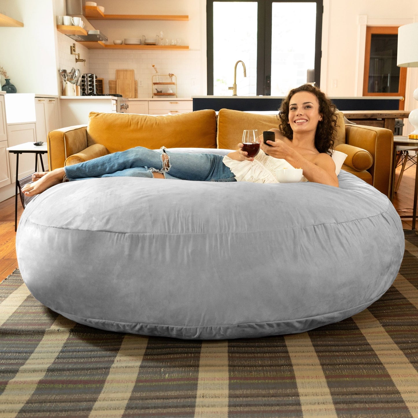 Jaxx 6 ft Cocoon - Large Bean Bag Chair for Adults (10887) - SchoolOutlet